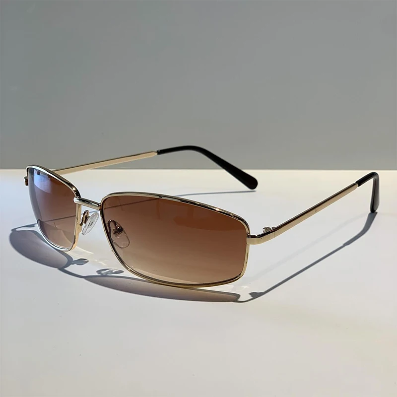 Damen-Sonnenbrille im Y2K-Stil – Metal Photo Panel Bewertung und Preis